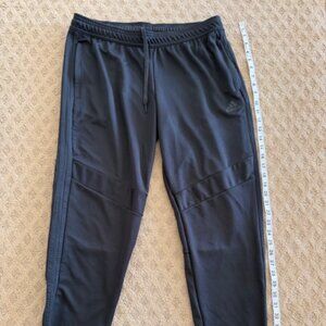 adidas Tiro Black Women's Track Pants L Zip Pocket Tapered Leg